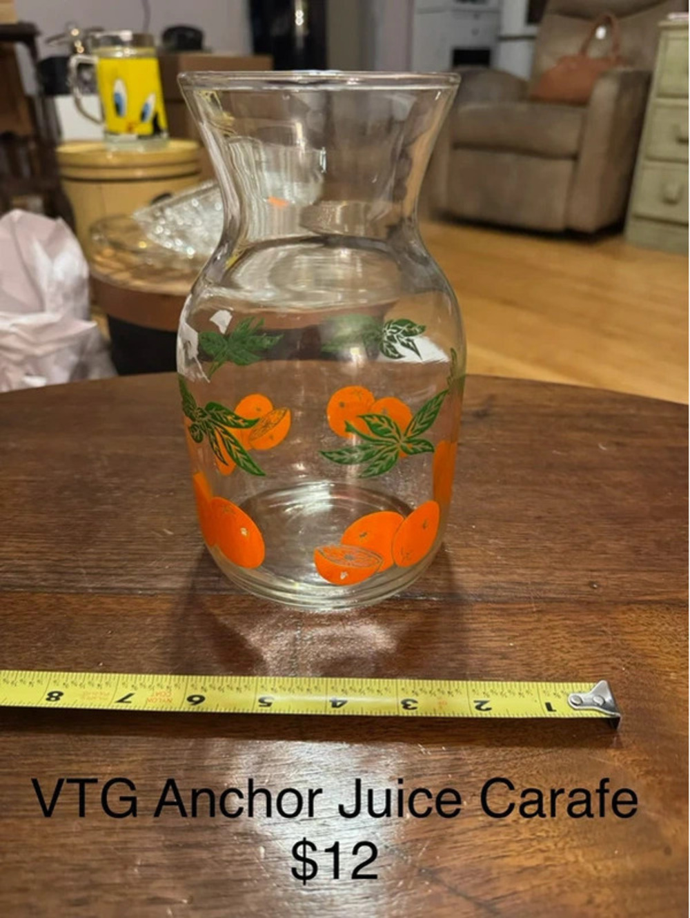 Vintage Anchor Hocking Orange Juice Carafe